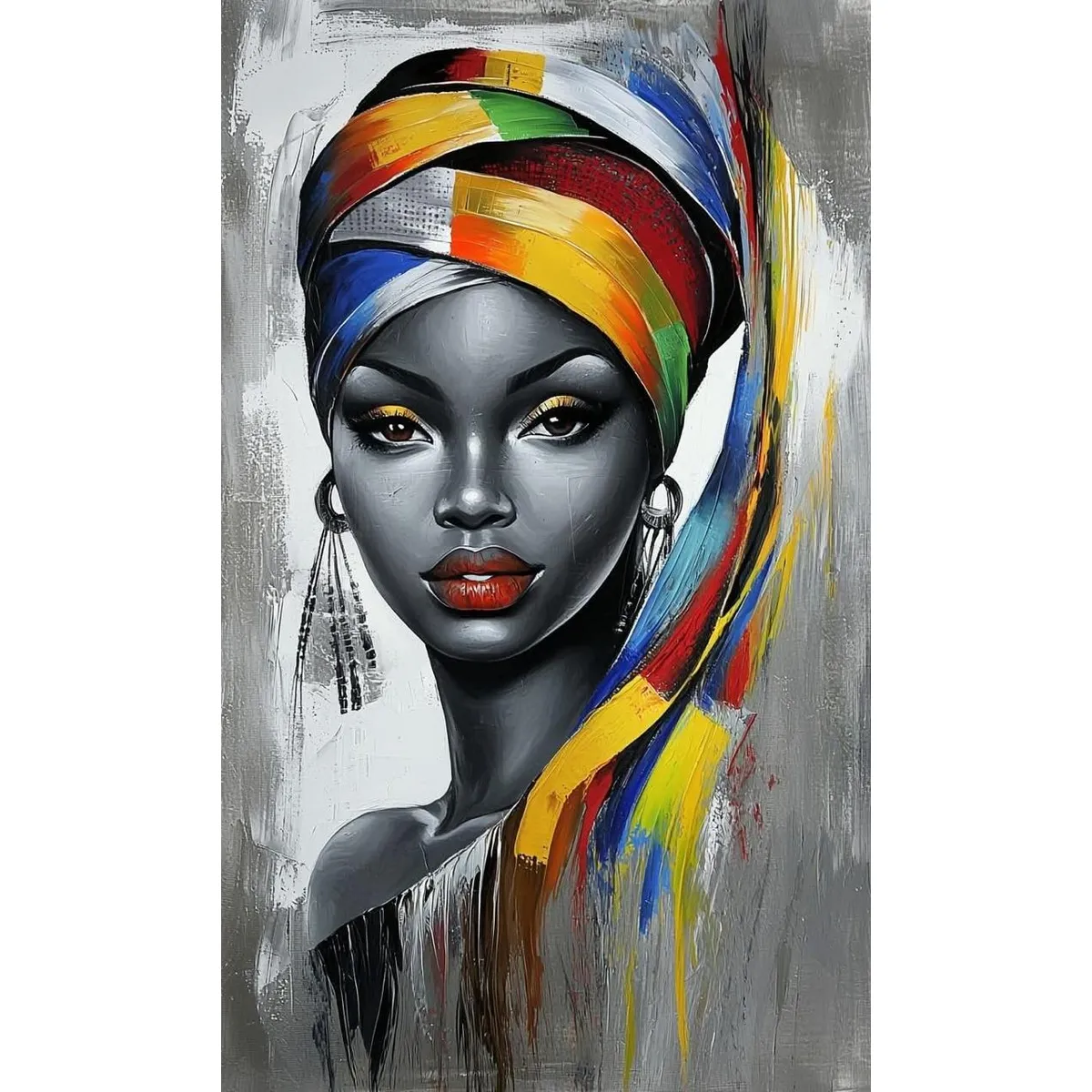 LOS REGALONES - Cuadro Canvas Imagen Alma Africana en lienzo 85x55 cm