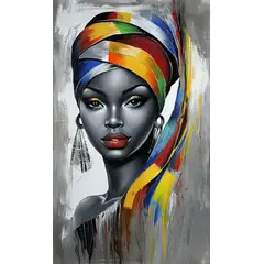 LOS REGALONES - Cuadro Canvas Imagen Alma Africana en lienzo 85x55 cm