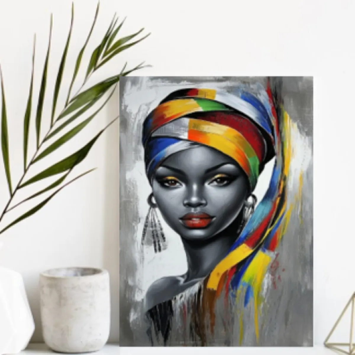 LOS REGALONES - Cuadro Canvas Imagen Alma Africana en lienzo 85x55 cm