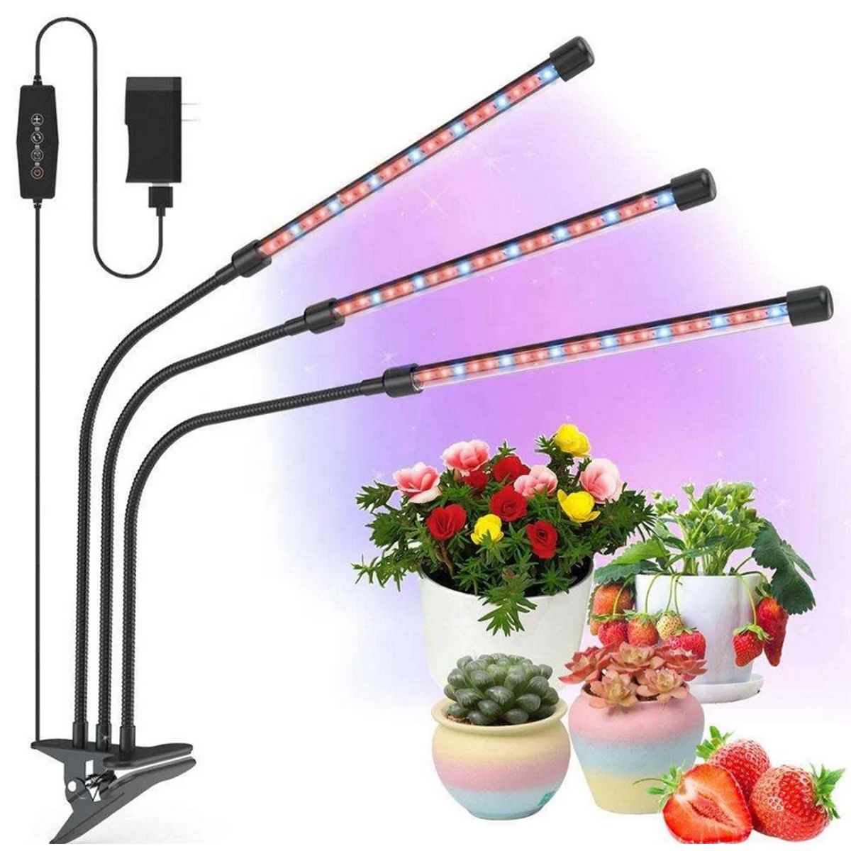 GENERICO - Lámpara de cultivo para plantas de interior de 60 leds