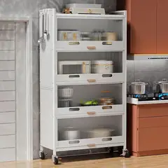 EVERSO - Estante Organizador Ajustable 5 Niveles Bambú Baño Cocina