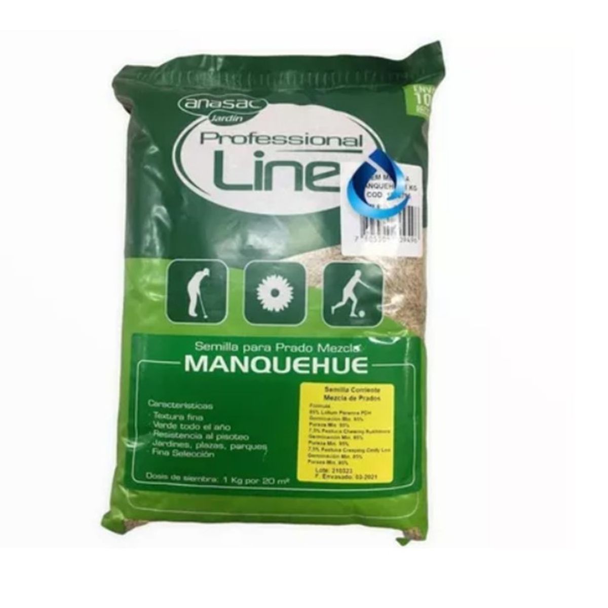 ANASAC - Semilla Prado Pasto Manquehue Anasac 1 Kg Cubre 20 Mts