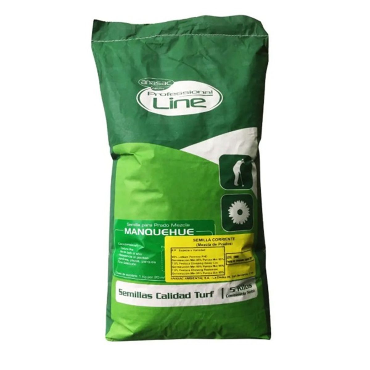 ANASAC - Semilla Prado Pasto Manquehue Anasac 5 Kg Cubre 100 Mts