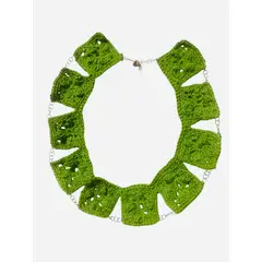 TAROT CHURRUCA OFICIAL - Collar verde de hilo con relieve hecho a mano