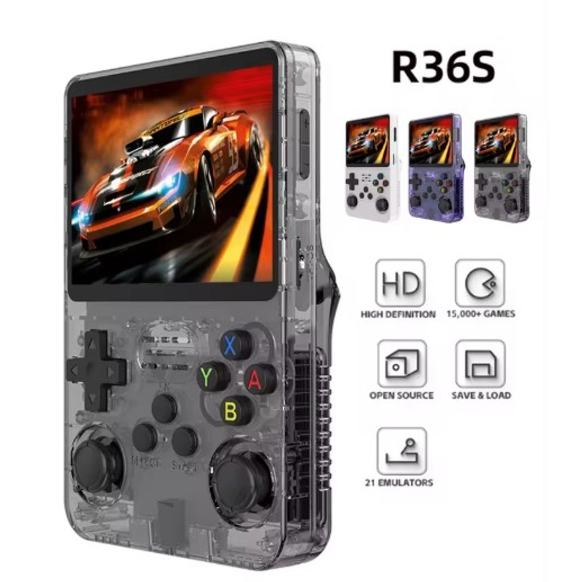 GENERICO - Consola Portátil R36s Retro 64 Gb De Diversión Asegurada Color Negro