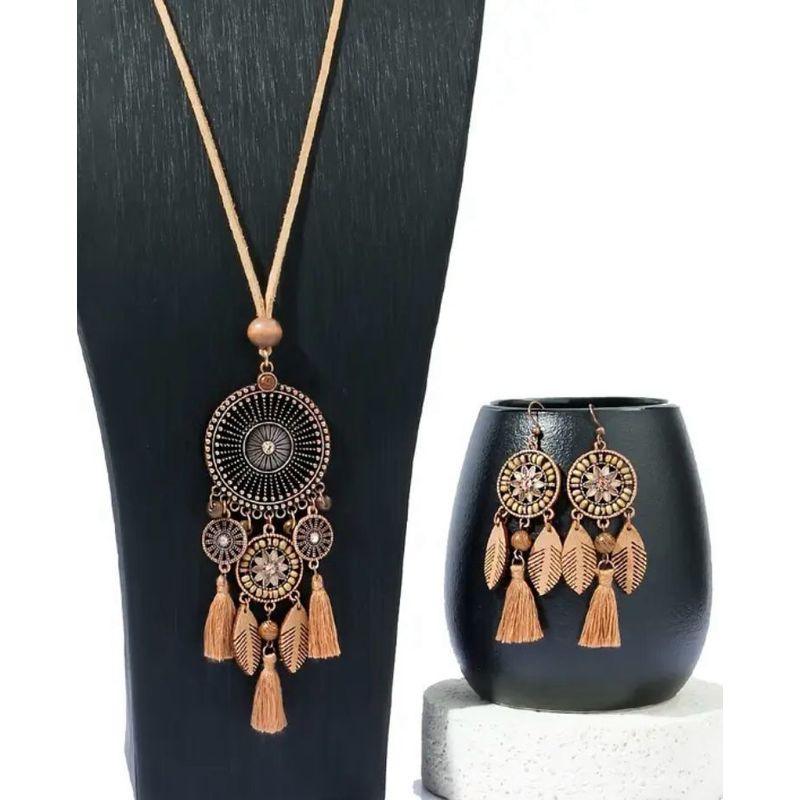 TAROT CHURRUCA OFICIAL - Conjunto de collar y aros hippie