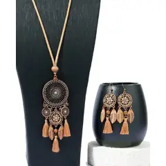 TAROT CHURRUCA OFICIAL - Conjunto de collar y aros hippie