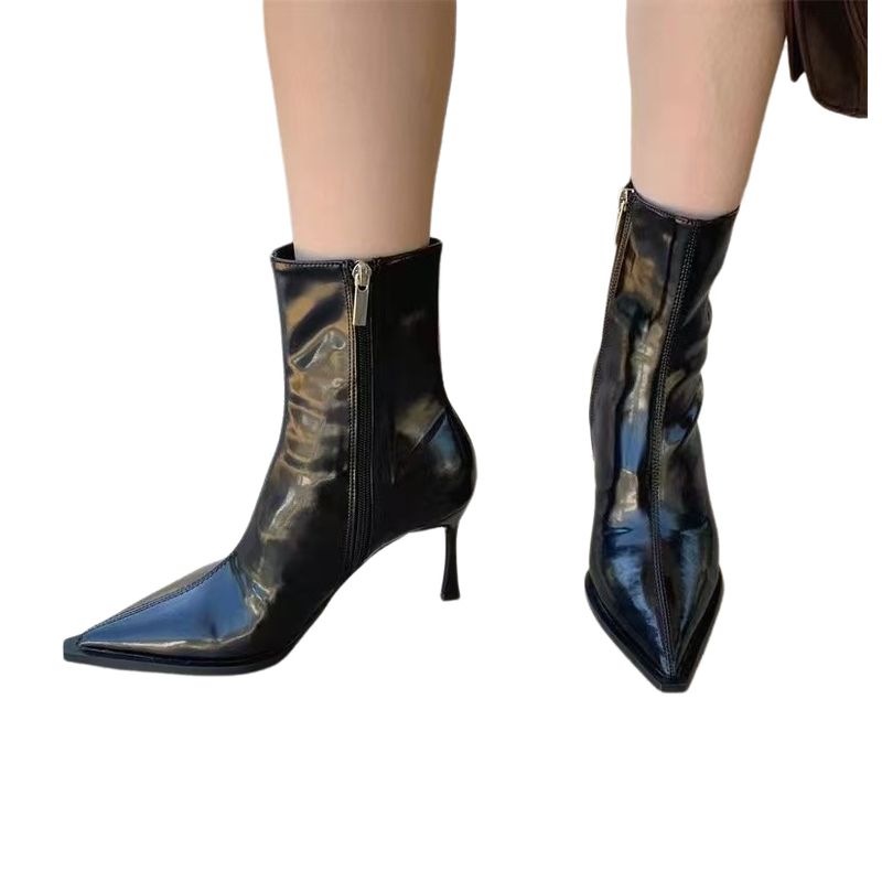 BLWOENS - Zapatos BOTAS cortas de invierno para mujeres Zapatilla - Negro