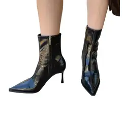 BLWOENS - Zapatos BOTAS cortas de invierno para mujeres Zapatilla - Negro