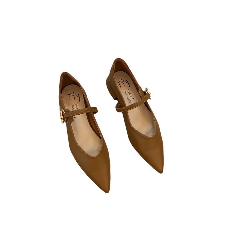 BLWOENS - Zapatos planos de verano para mujeres Zapatilla - Marrón