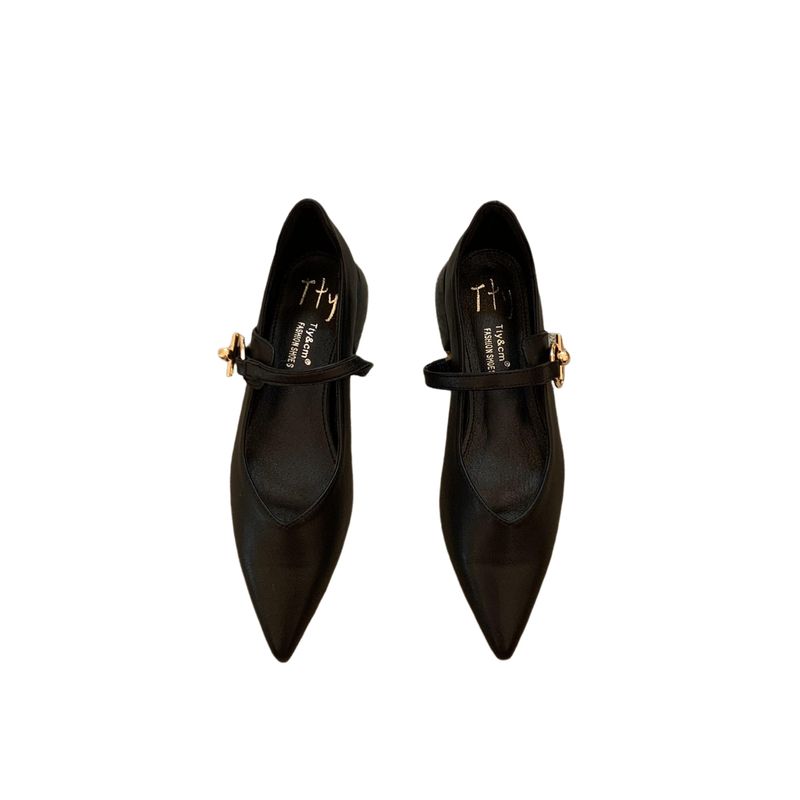 BLWOENS - Zapatos planos de verano para mujeres Zapatilla - Negro