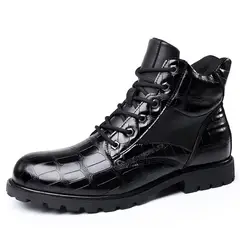 BLWOENS - Botas con cordones para Hombre-Negro