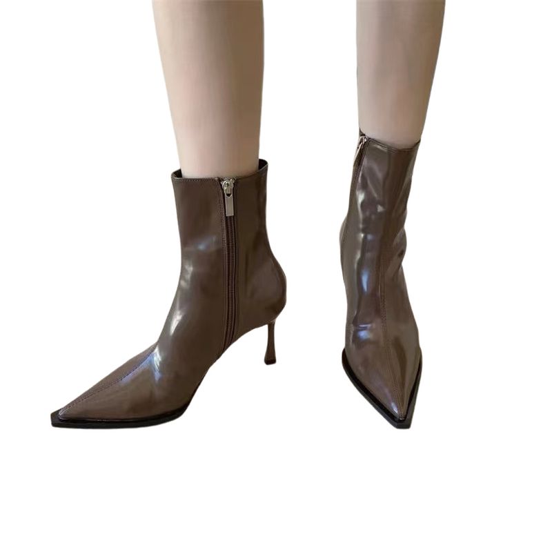 BLWOENS - Zapatos BOTAS cortas de invierno para mujeres Zapatilla - Marrón
