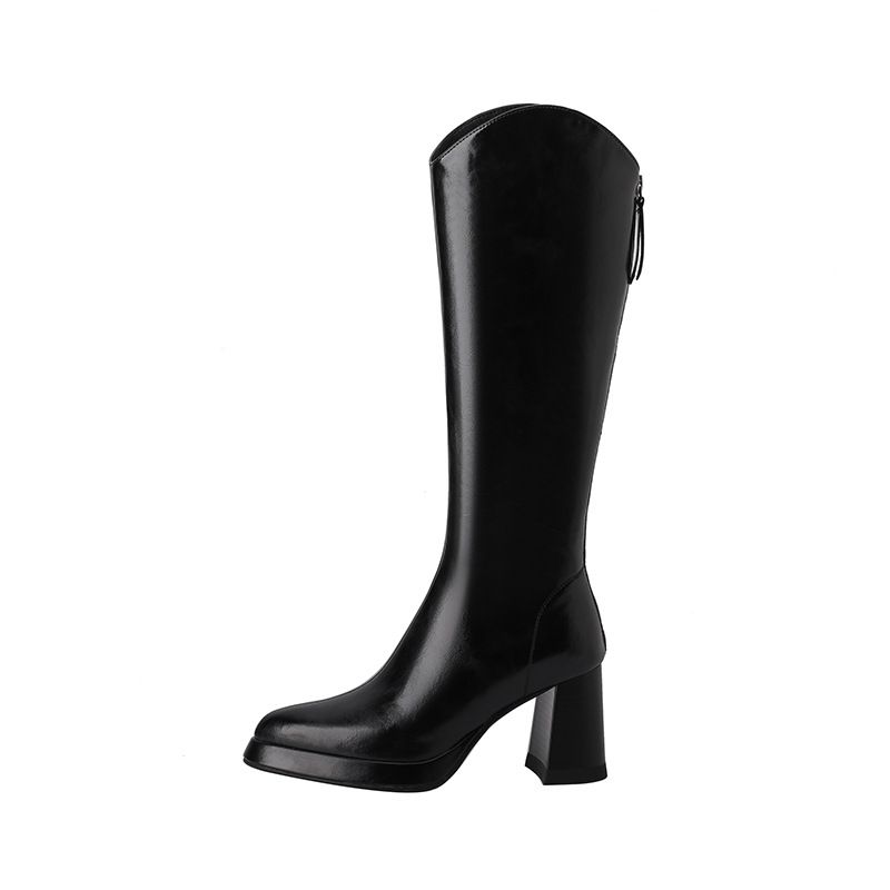BLWOENS - Zapatos BOTAS largas de invierno para mujeres Zapatilla - Negro