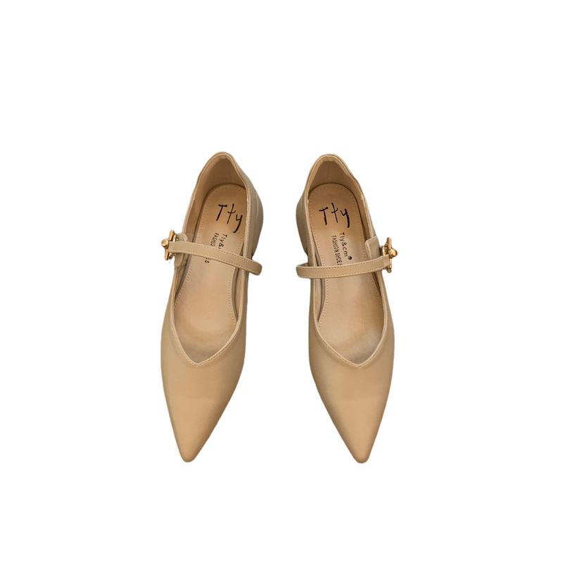 BLWOENS - Zapatos planos de verano para mujeres Zapatilla - Beige