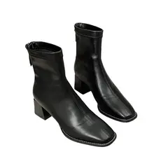 BLWOENS - Zapatos BOTAS cortas de invierno para mujeres Zapatilla - Negro