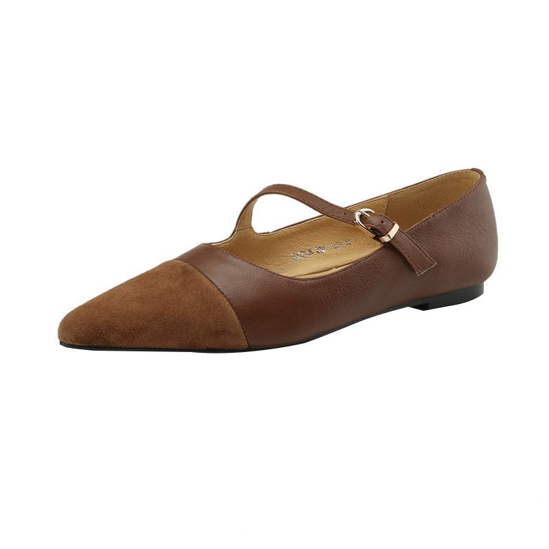 BLWOENS - Zapatos planos de verano para mujeres Zapatilla - Marrón