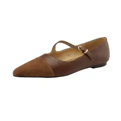 BLWOENS - Zapatos planos de verano para mujeres Zapatilla - Marrón