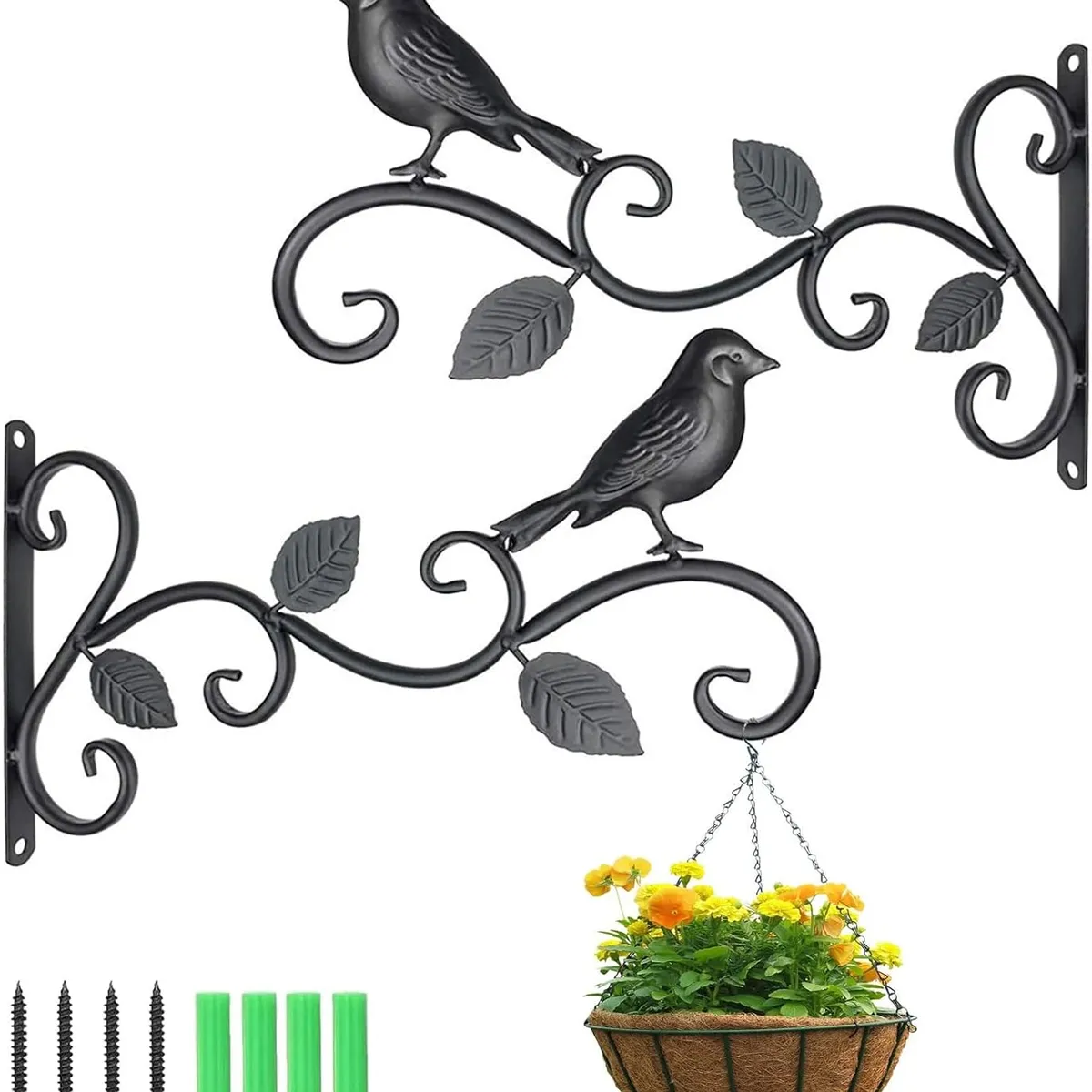 KUANGYE - 2 Ganchos Pared Plantas Para Macetas Colgantes