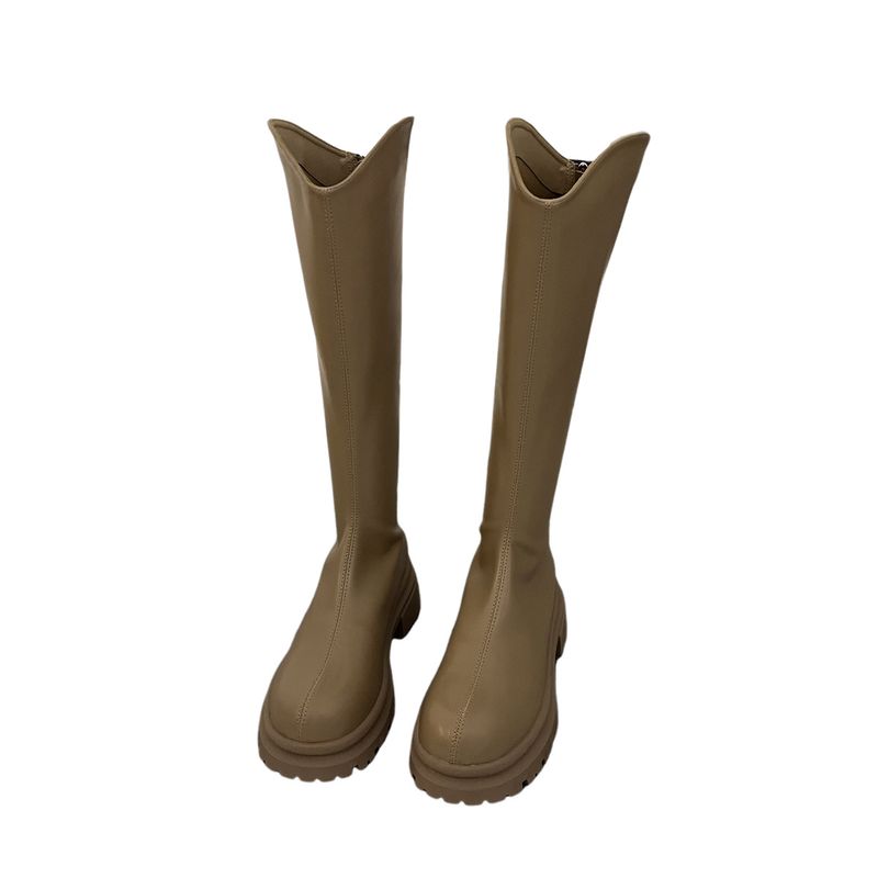 BLWOENS - Zapatos BOTAS largas de invierno para mujeres Zapatilla - Beige