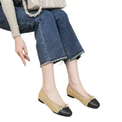 BLWOENS - Zapatillas con lazo para Mujer -Beige