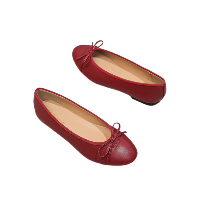 BLWOENS - zapatillas con lazo para Mujer -Rojo
