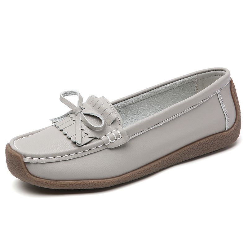 BLWOENS - zapatillas con plataforma y punta cuadrada para Mujer - Gris