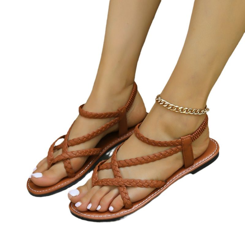 BLWOENS - Zapatos Sandalias de verano para mujeres Zapatilla - Marrón