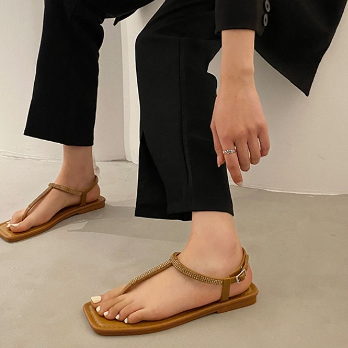 BLWOENS - Sandalias Mujer - Café