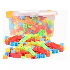 GENERICO - 150 Bloques De Construcción En Caja Plastica Para Niños