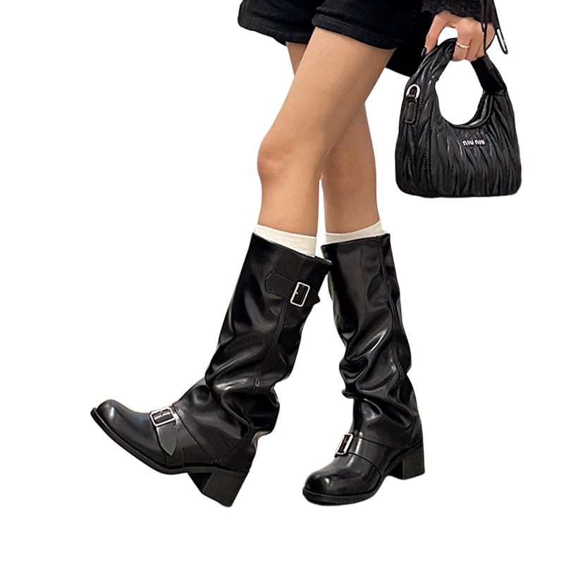 BLWOENS - Zapatos BOTAS largas de invierno para mujeres Zapatilla - Negro