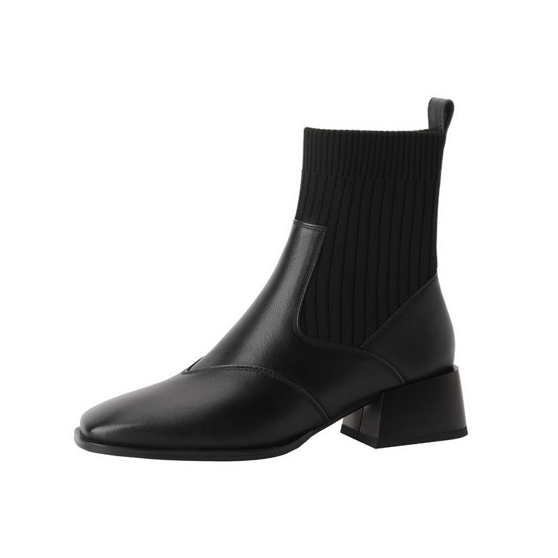 BLWOENS - Zapatos BOTAS cortas de invierno para mujeres Zapatilla - Negro
