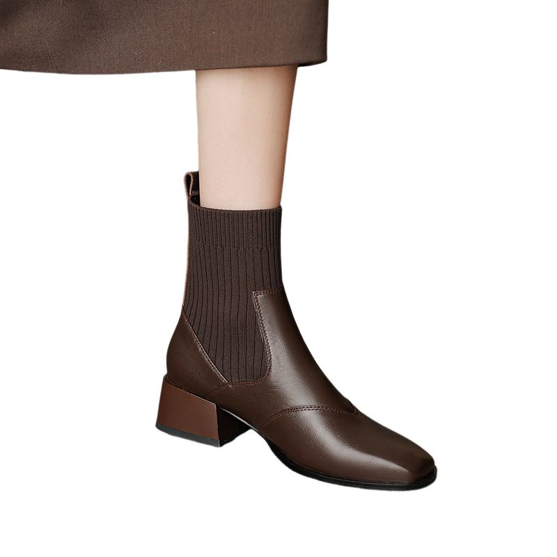 BLWOENS - Zapatos BOTAS cortas de invierno para mujeres Zapatilla - Marrón