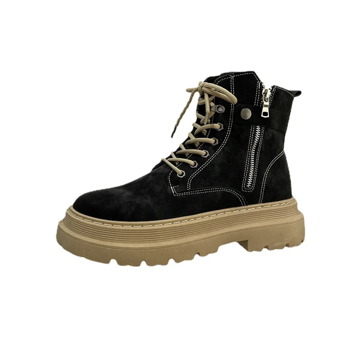 BLWOENS - Botas con plataforma para Hombre-Negro