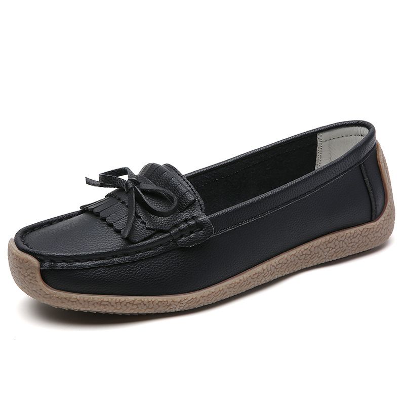BLWOENS - zapatillas con plataforma y punta cuadrada para Mujer - Negro