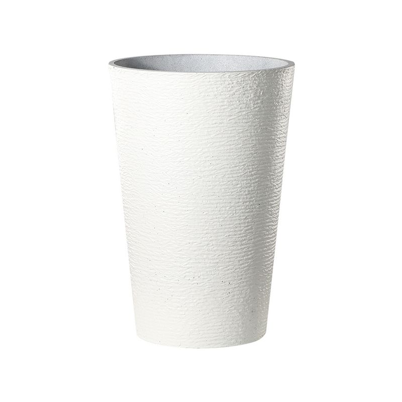 GENERICO - Macetero Plastico Alargado Premium Base Circular Conica - Negro