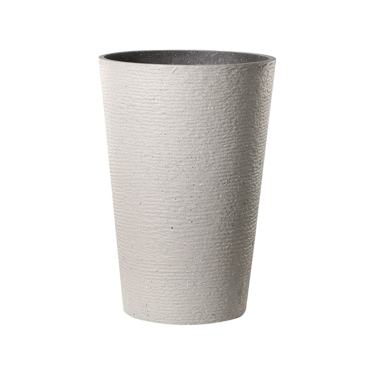 GENERICO - Macetero Plastico Alargado Premium Base Circular Conica - Beige - S