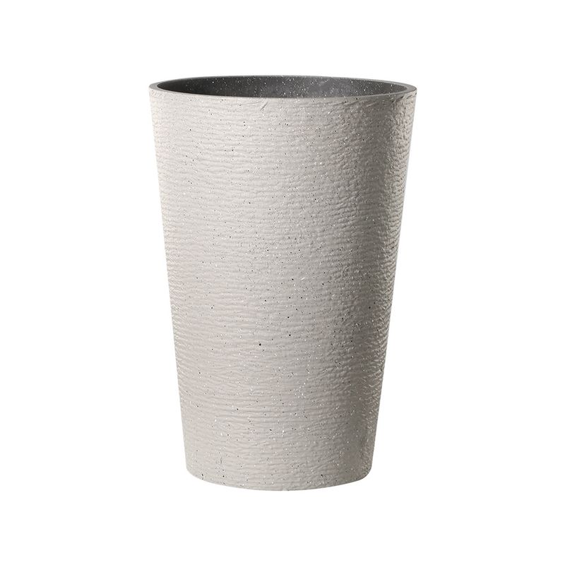 GENERICO - Macetero Plastico Alargado Premium Base Circular Conica - Negro