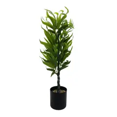 GENERICO - Planta Artificial Bambu Decorativa Macetero Plastico Negro