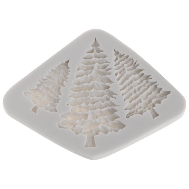 GENERICO - Moldes 3 Espacios Forma Pinos Navideños