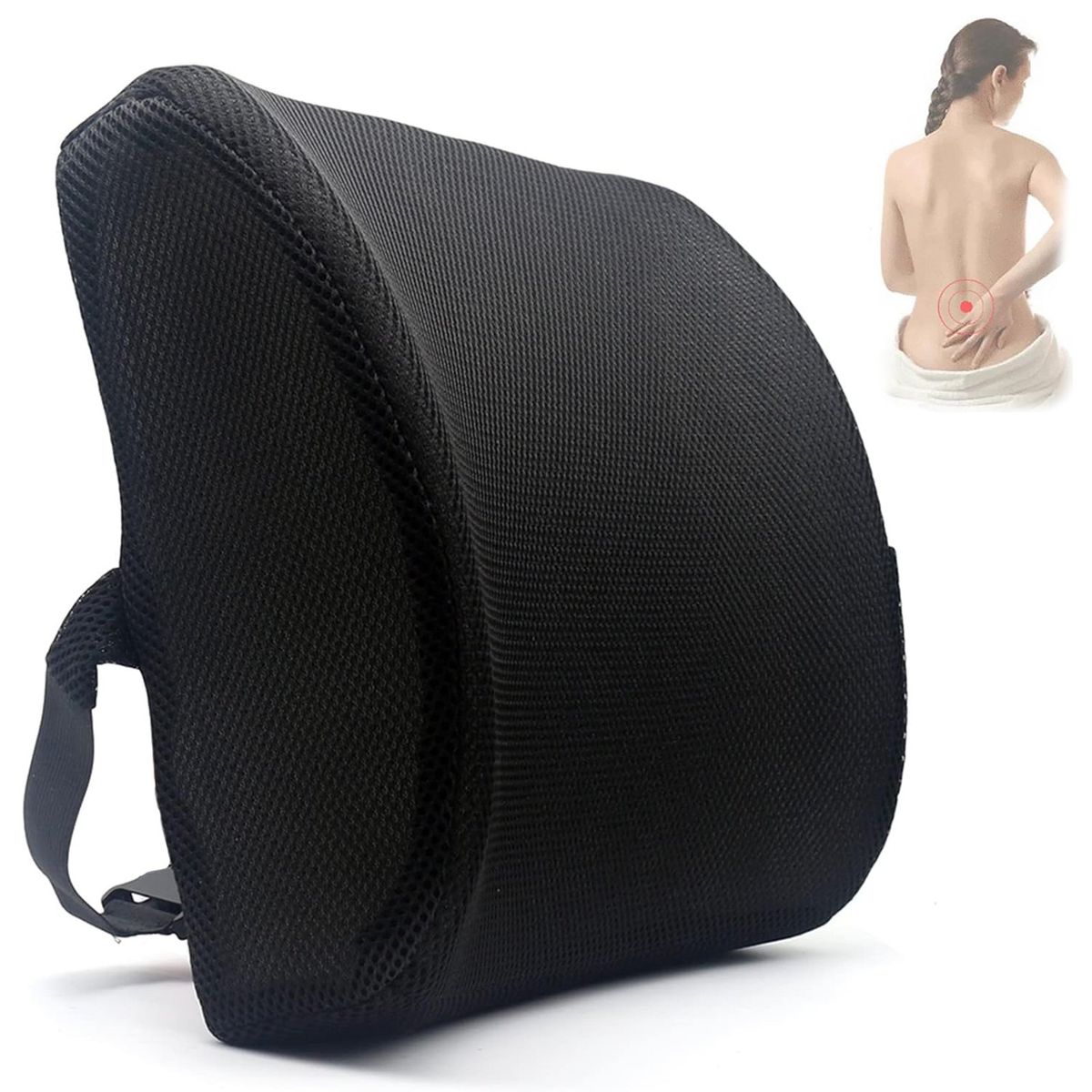 KUANGYE - Cojín Lumbar Para Espalda Soporte Dorsal Silla De Oficina