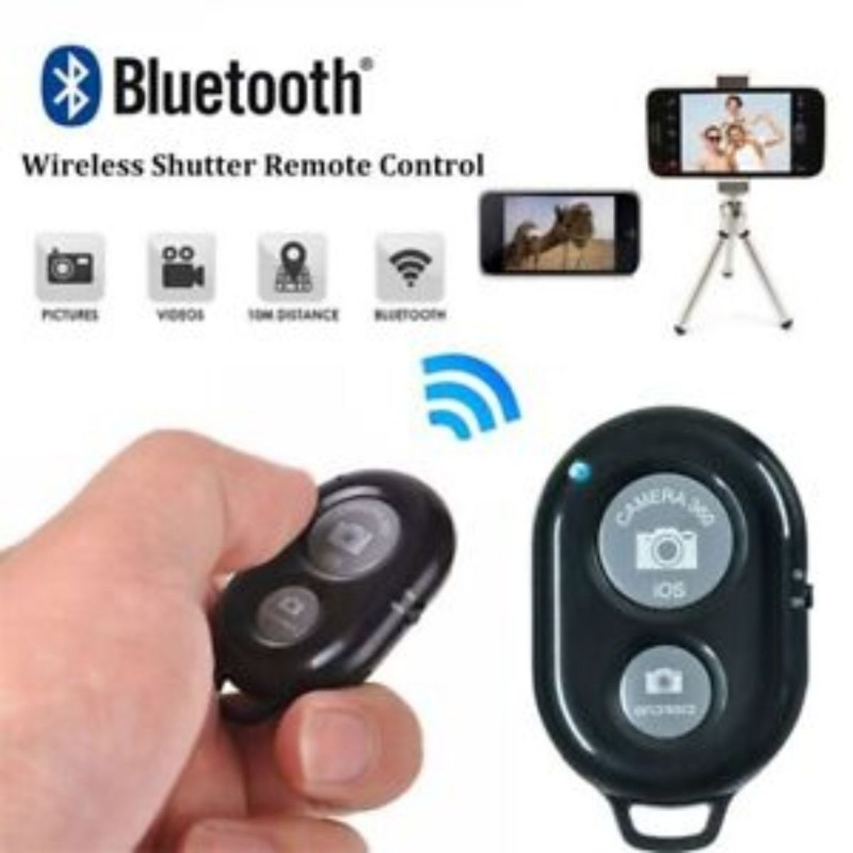 GENERICO - CONTROL REMOTO OBTURADOR BLUETOOTH REMOTE SHUTTER BLUETOOTH 30 SELF TIMER