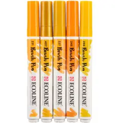 Royal Talens - Set 5 Marcadores Acuarela Ecoline Colores Tierra