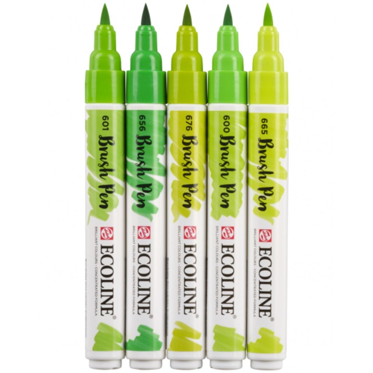 Royal Talens - Set 5 Marcadores Acuarela Ecoline Colores Verde