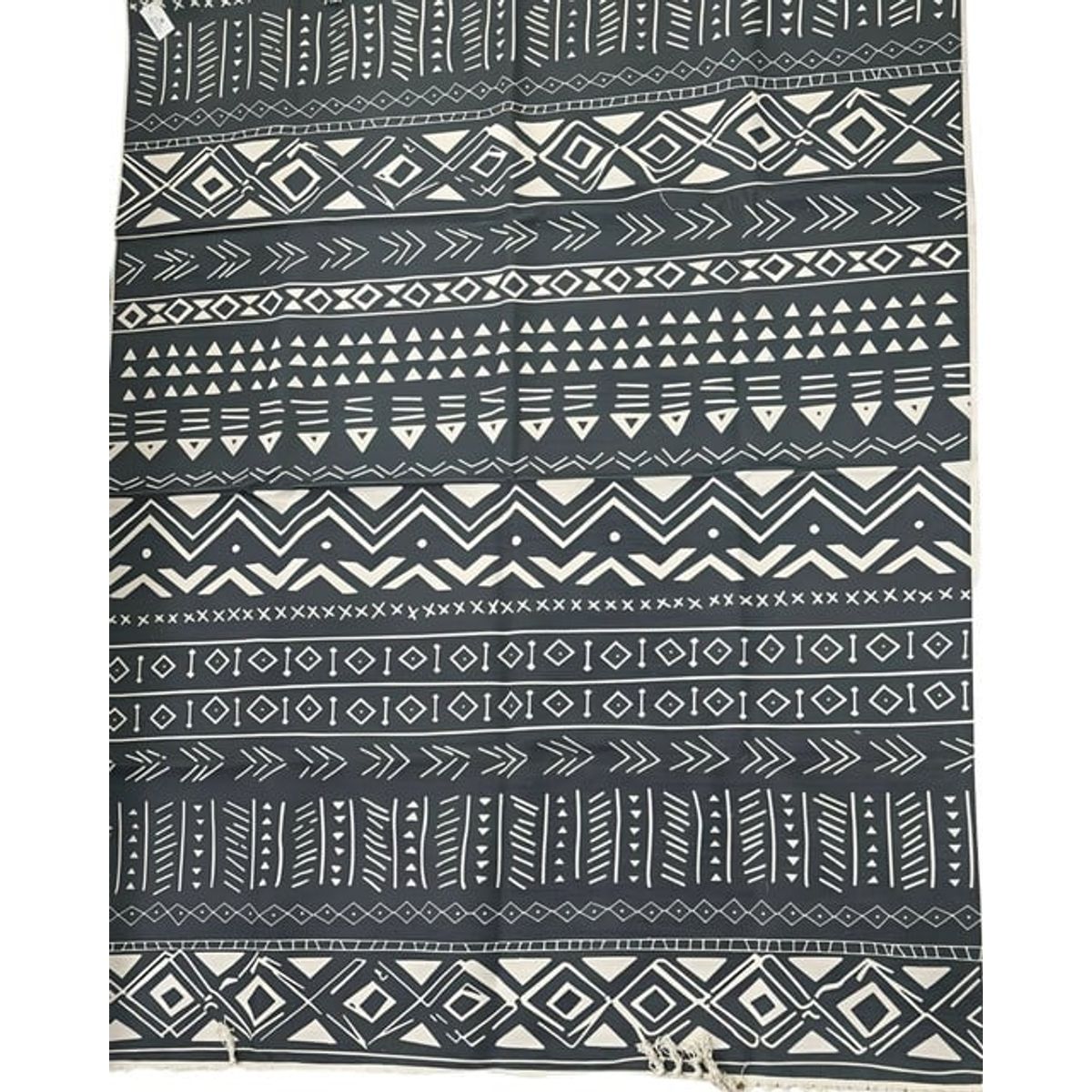 GENERICO - ALFOMBRA DECORATIVA DE LINO 160 X 200 ELEGANTES CON FLECOS