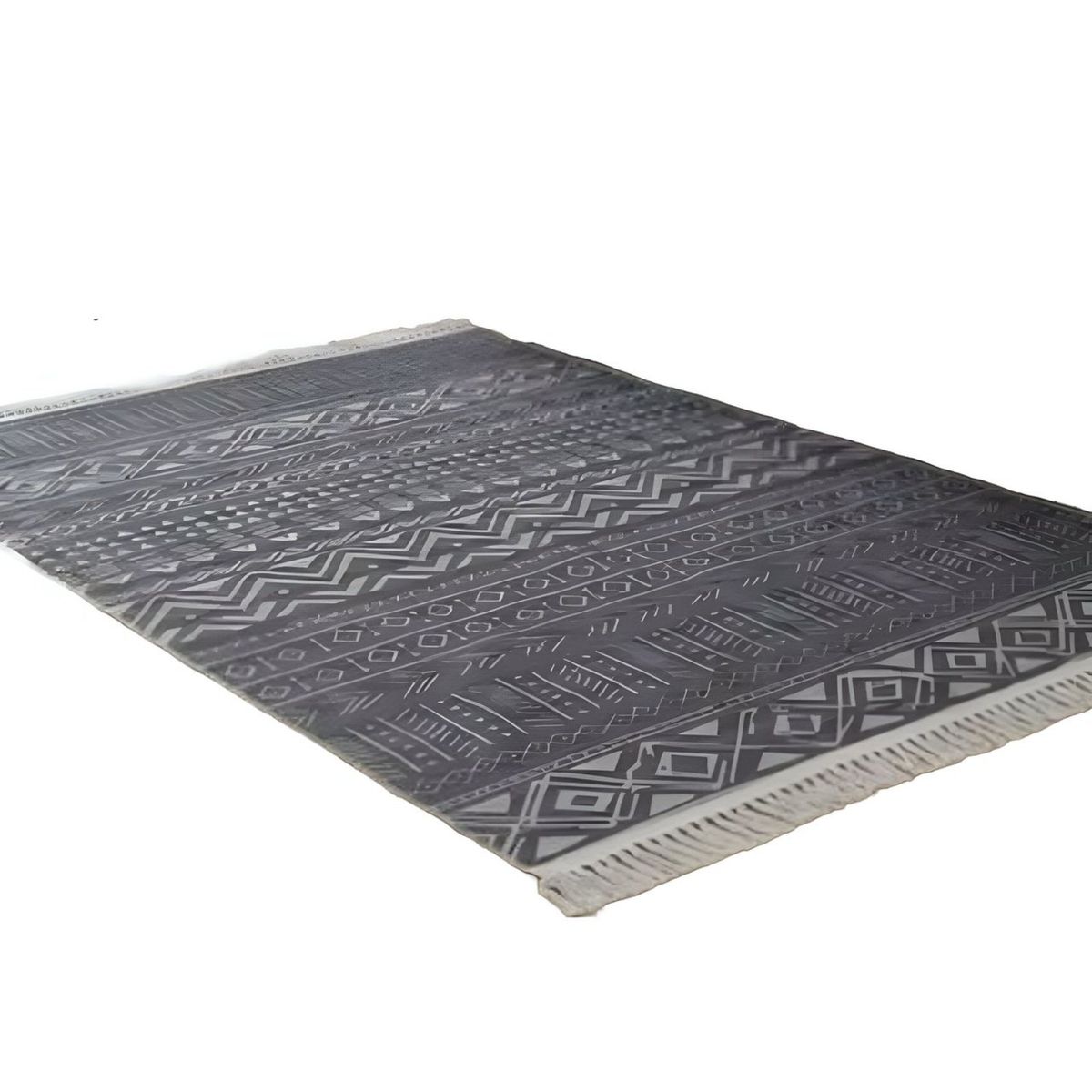 GENERICO - ALFOMBRA DECORATIVA DE LINO 160 X 200 ELEGANTES CON FLECOS