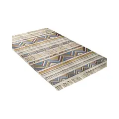 GENERICO - ALFOMBRA DECORATIVA DE LINO 160 X 200 ELEGANTES CON FLECOS