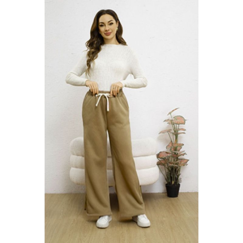 MPROPIA - Pantalón Mujer Pierna Ancha Wide Leg Cotele Otoño Invierno 7123