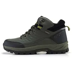 SHANDIAN - Zapatillas botin de hombre trekking temico invierno Negro
