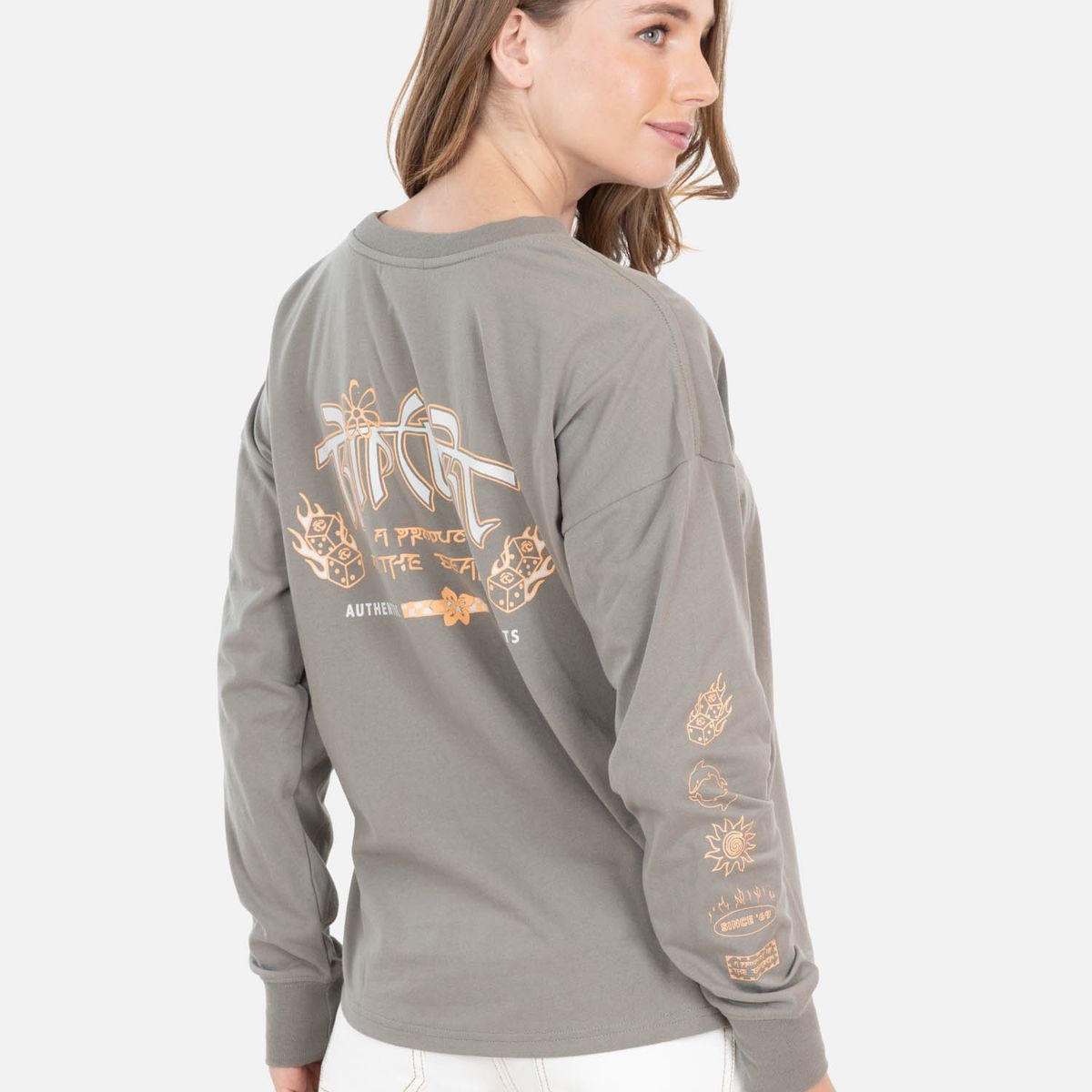 RIP CURL - Polera ML Query Verde Mujer Rip Curl - Verde